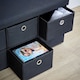 image 6 of Folding Ottoman Storage Bench 6 Drawer Compact Space-Saving Furniture | Black