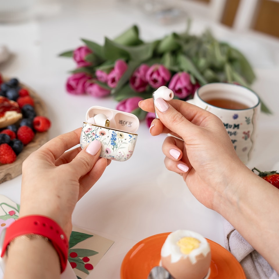 image 1 of Laura Ashley Alford Meadow 'Skylark' True Wireless Earbuds with HD Microphone and Charging Case
