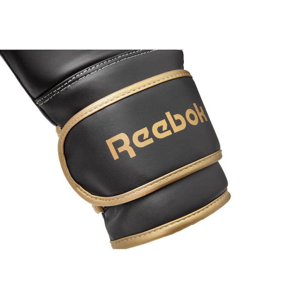 image 1 of Reebok Boxing Gloves 12oz Gold/Black, Synthetic Leather | Black | Gold/Black | 12oz