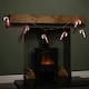 image 1 of 1.75m 6 Infinity Hanging Christmas Candy Cane Garland with Red and White LEDs