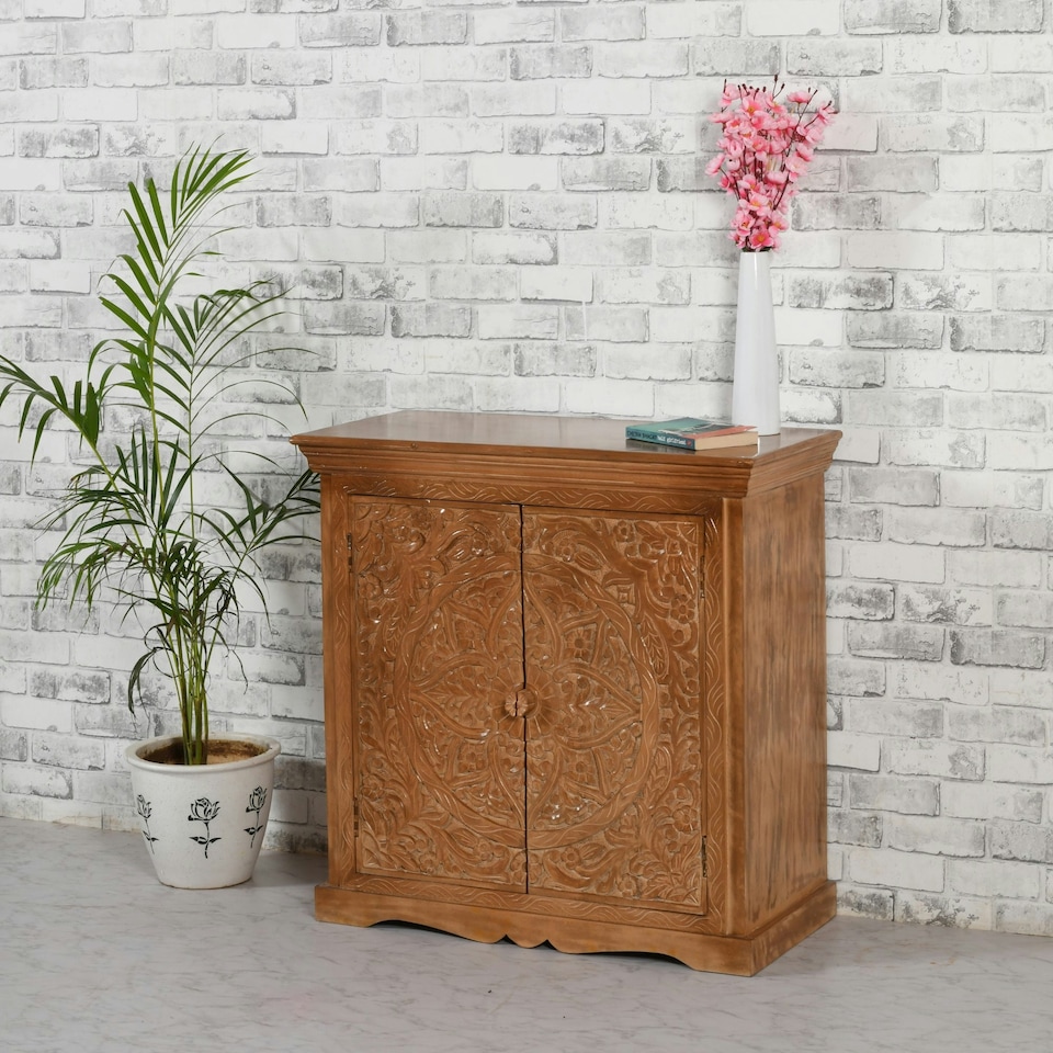image 1 of Viva Mango Wood Sideboard With 2 Doors Brown