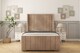 image 1 of Sloomy Hargrave Mink Naples Bed Frame With 50"  Upholstered Wingback Headboard 4'6 Double