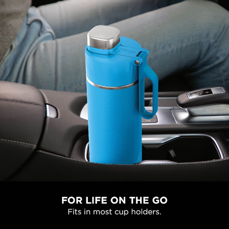 image 1 of Ninja Thirsti 530ml Travel Bottle Tropical Blue DW1801EUUKSB