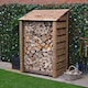 image 3 of Greetham 6ft Log Store - L80 x W123 x H181 cm - Rustic Brown