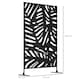 image 7 of Outsunny Metal Outdoor Privacy Screen with Stand for Garden Black | Black | 1