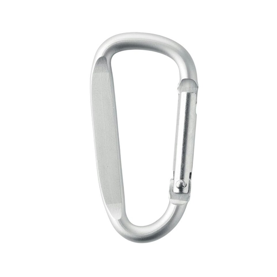 MidOcean Gancho Clip-On Aluminium Carabiner - Matt Silver - One Size