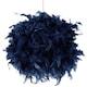 image 1 of Contemporary and Unique Large Blue Real Feather Decorated Pendant Light Shade | Blue