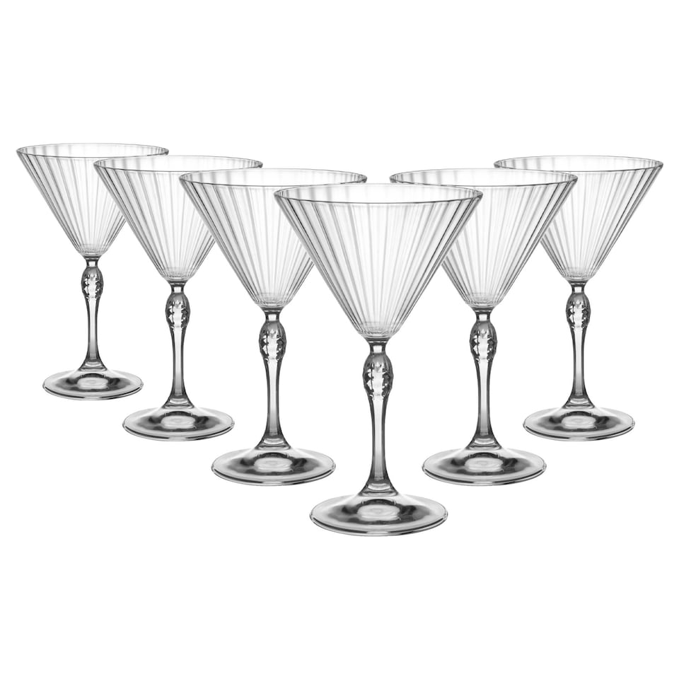 image 1 of Bormioli Rocco America '20s Martini Glasses - 250ml - Clear - Pack of 6