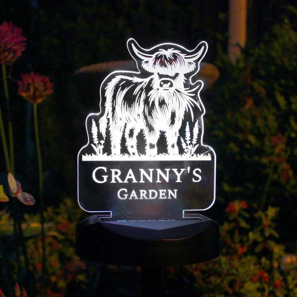 image 1 of Personalised Highland Garden Solar Light