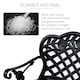 image 7 of Outsunny Cast Aluminium Garden Bench Outdoor Patio 2 Seater High Back Chair Armrest Antique Style Black