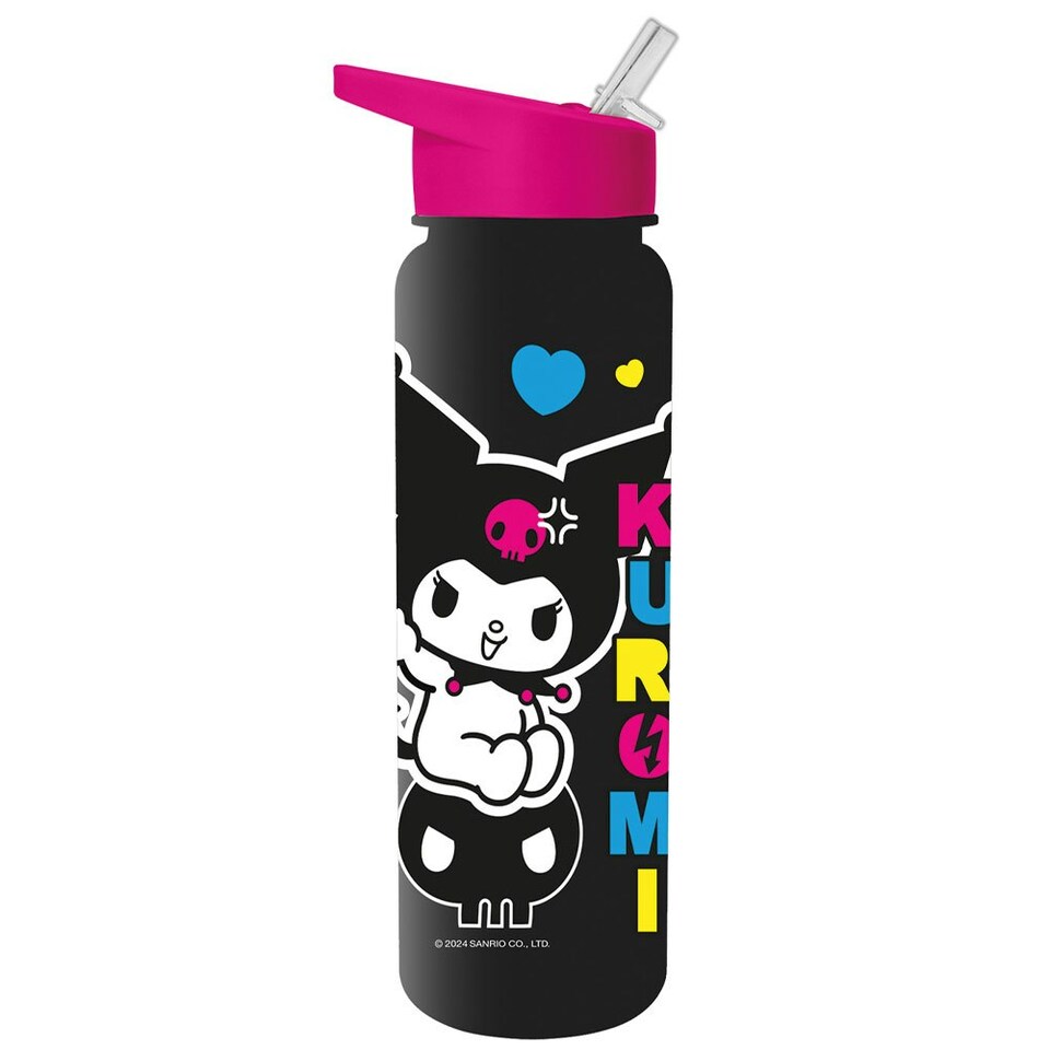 Kuromi Drinks Plastic Water Bottle - Multicoloured - One Size
