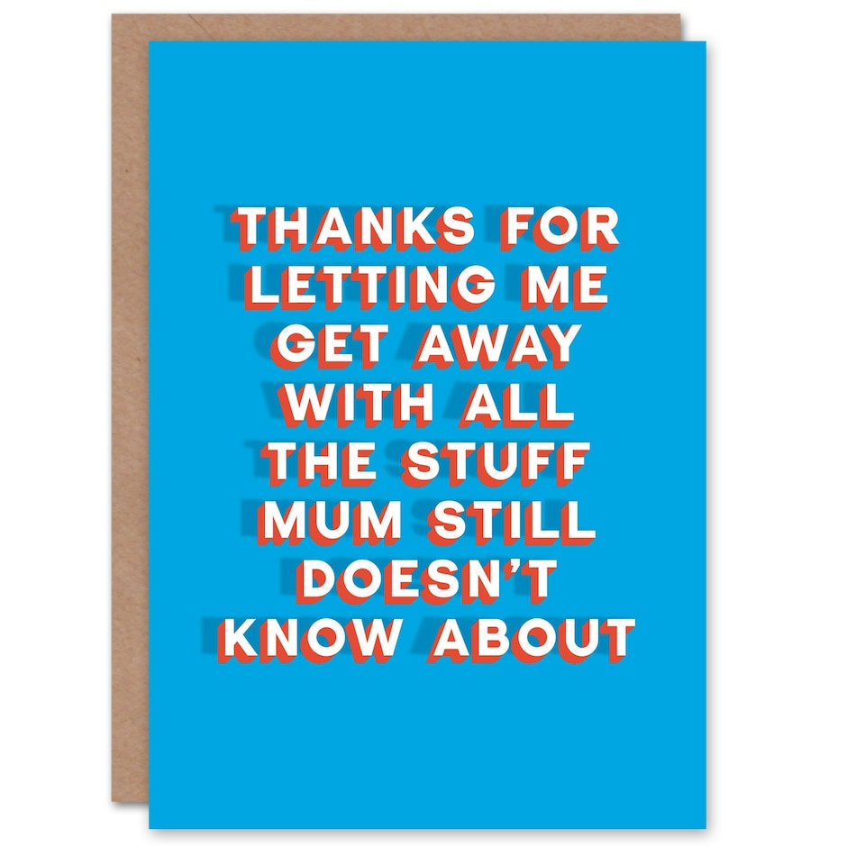image 1 of Letting Me Get Away Stuff Fun Funny Fathers Day Dad Card