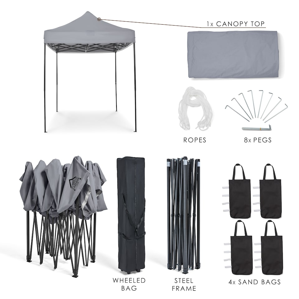 image 1 of All Seasons Gazebos 3x2 Pop Up Metallic grey