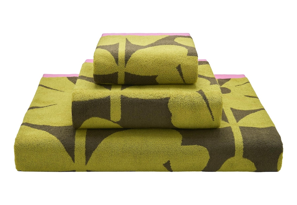 image 1 of Wildflower Yellow Ochre Cotton Bath Mat