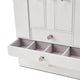 image 5 of Living and Home Free Standing Faux Leather Jewellery Box | White