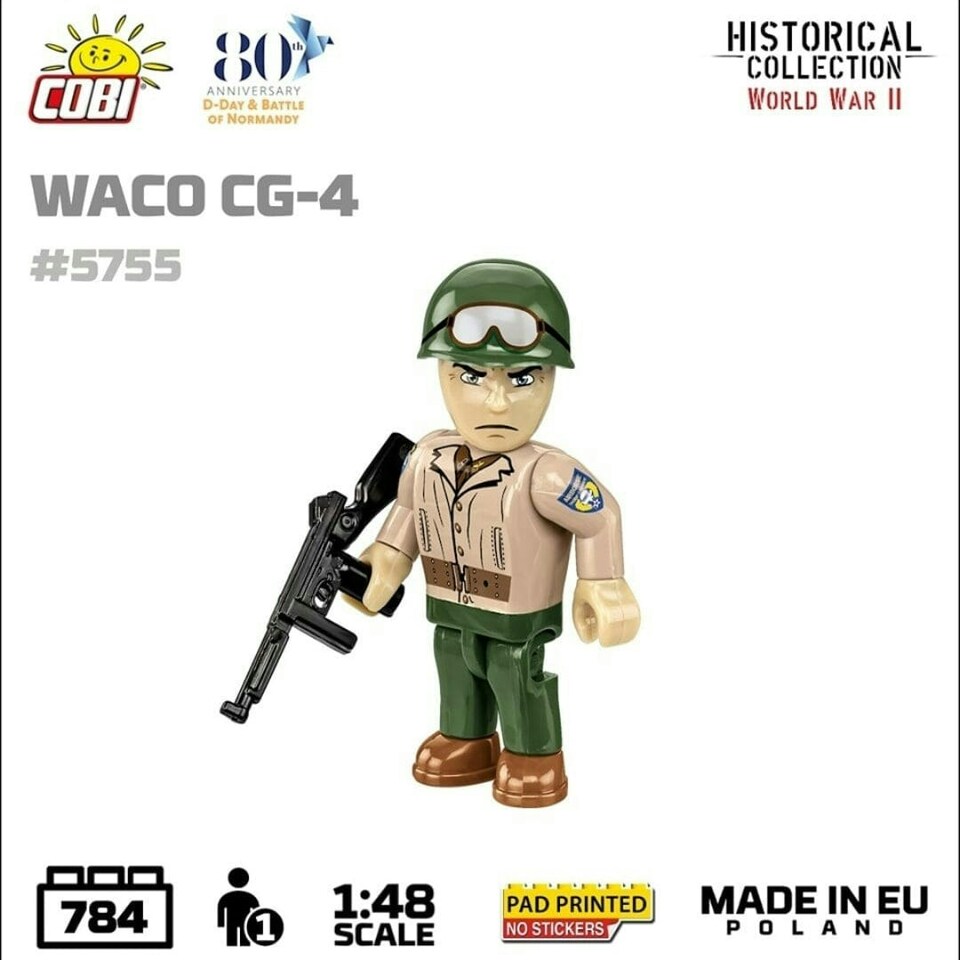 image 1 of Waco CG-4 brick glider model - COBI 5755- 784 bricks