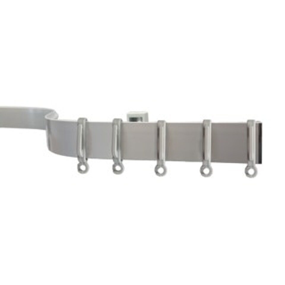 230cm Silver Straight Aluminium Curtain Track | Silver | Silver