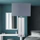 image 6 of Aura - Chrome Table Lamp with Grey Cotton Shade Chrome | Grey