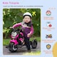 image 3 of AIYAPLAY 3 in 1 Baby Trike with Headlights, Music, Horn - Pink
