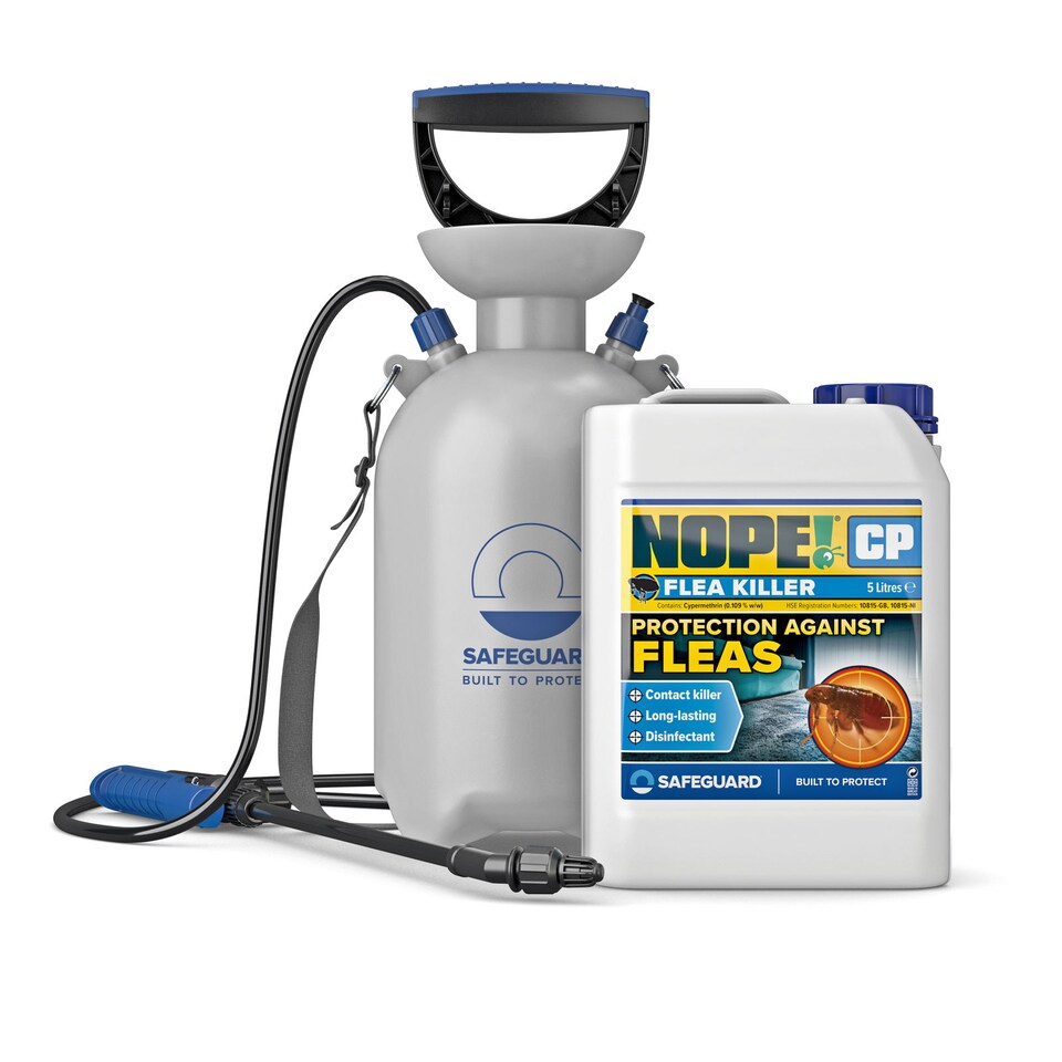 image 1 of NOPE CP Flea Spray (5L & Sprayer) for The Home - Fast-Acting, Odourless & Non-Staining. Indoor & Outdoor Flea Killer