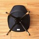 image 6 of Single Sofia Ergonomic Modern Dining Chair Upholstered in Velvet, Metal Legs with Gold End Tips Black