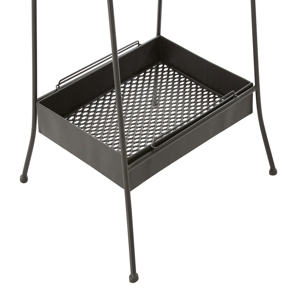 image 1 of Lexa Black Metal Storage Rack Black