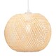 image 2 of Modern Spherical Cage Design Bamboo Strapping Pendant Lamp Shade | Brown