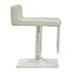 image 3 of Interiors by Premier Baina White And Chrome Bar Stool With Square Base
