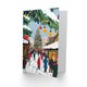 image 4 of Festive Holiday Market Decorated Tree Blank For Him Or Her Art Xmas Festive Christmas Card