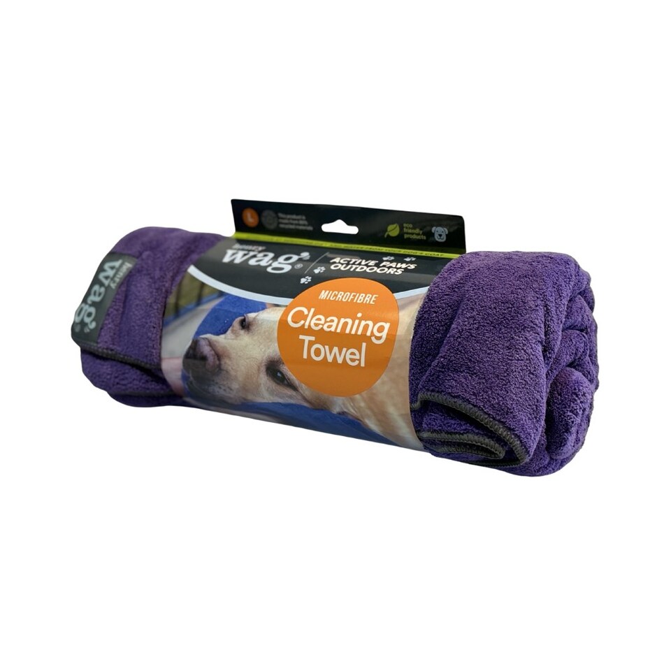 image 1 of Henry Wag Large Purple Pet Cleaning Towel