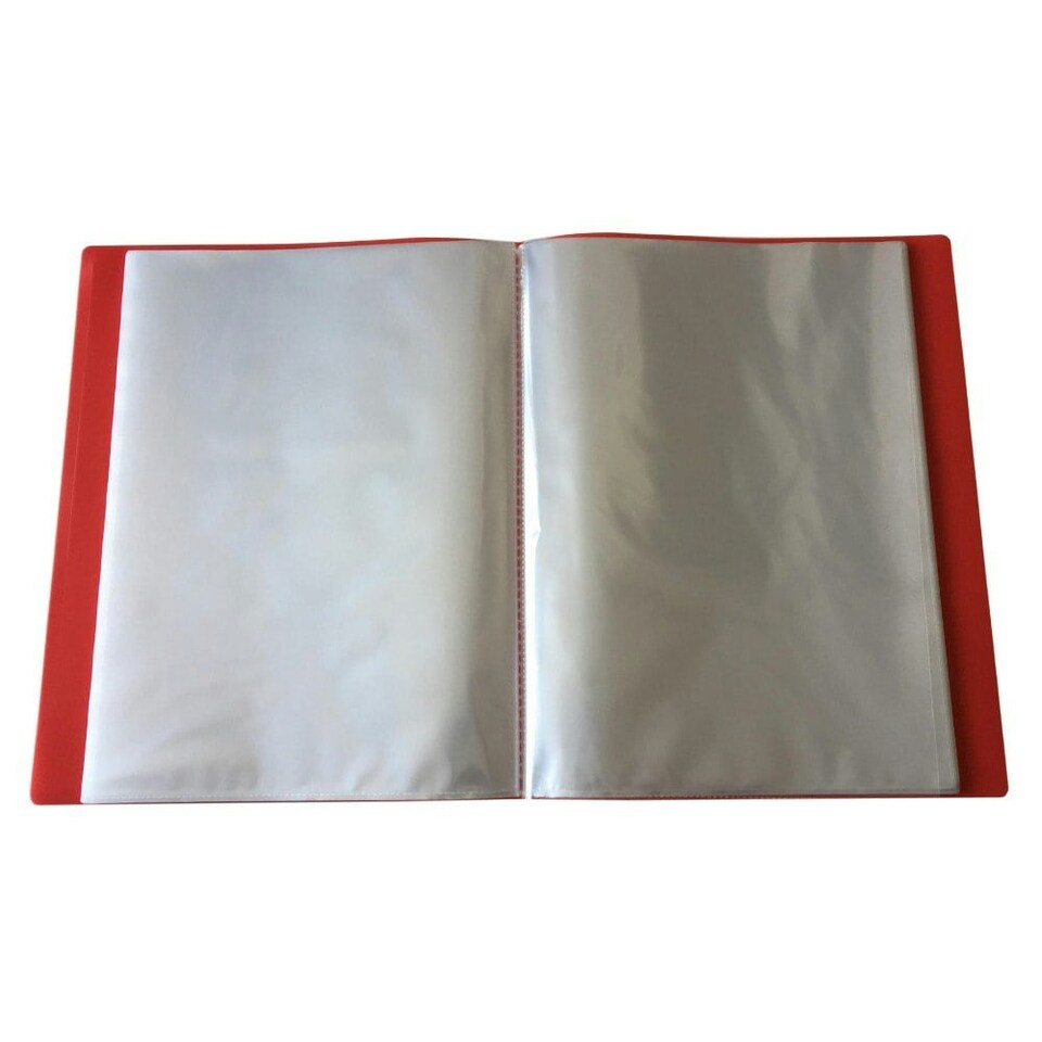 image 1 of A4 Red Flexible Cover 100 Pocket Display Book