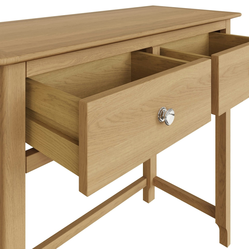 image 1 of Taberno 2 Drawer Dressing Table Natural Oak Brown