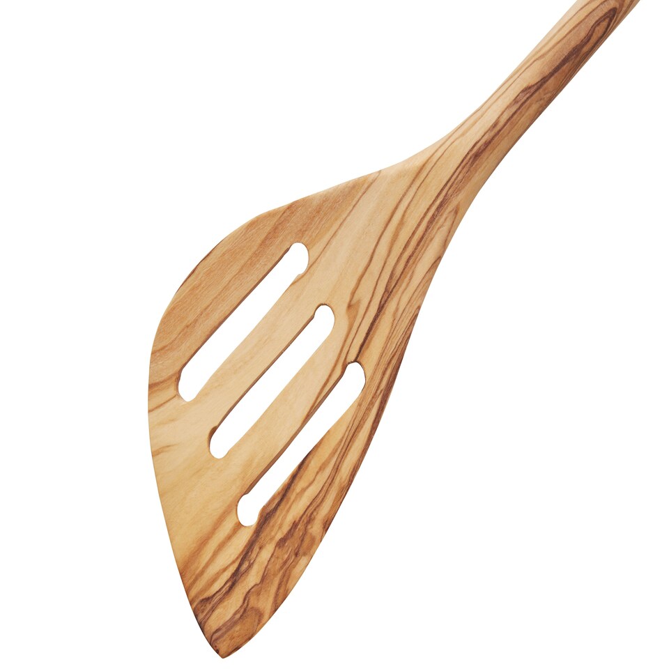 image 1 of Interiors by Premier Premium Olive Wood Spatula, Sleek Slotted Cooking Utensil, Lightweight Spatula Tool, Authentic Olive Utensil
