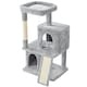 image 1 of Yaheetech 106 cm Cat Tree Tower with Double Condos Light Grey