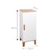 image 3 of Showerdrape Amalfi Matt White & Bamboo Floorstanding Bathroom Cabinet | White | 1