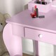image 8 of ZONEKIZ Kids Dressing Table, Cloud Design w/ Mirror, Stool, Drawer, Storage Box Pink