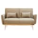 image 2 of Interiors by Premier Hatton Mink Velvet Sofa Bed Brown