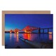 image 1 of Forth Rail Bridge Scotland Night Lights Art Card