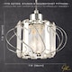 image 6 of Modern Pendant Lamp Shade with Clear Acrylic Rectangular Prims and Chrome Frame | Chrome
