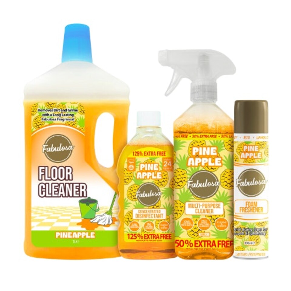 Fabulosa Fruity Pineapple Household Cleaning Bundle 4 Piece