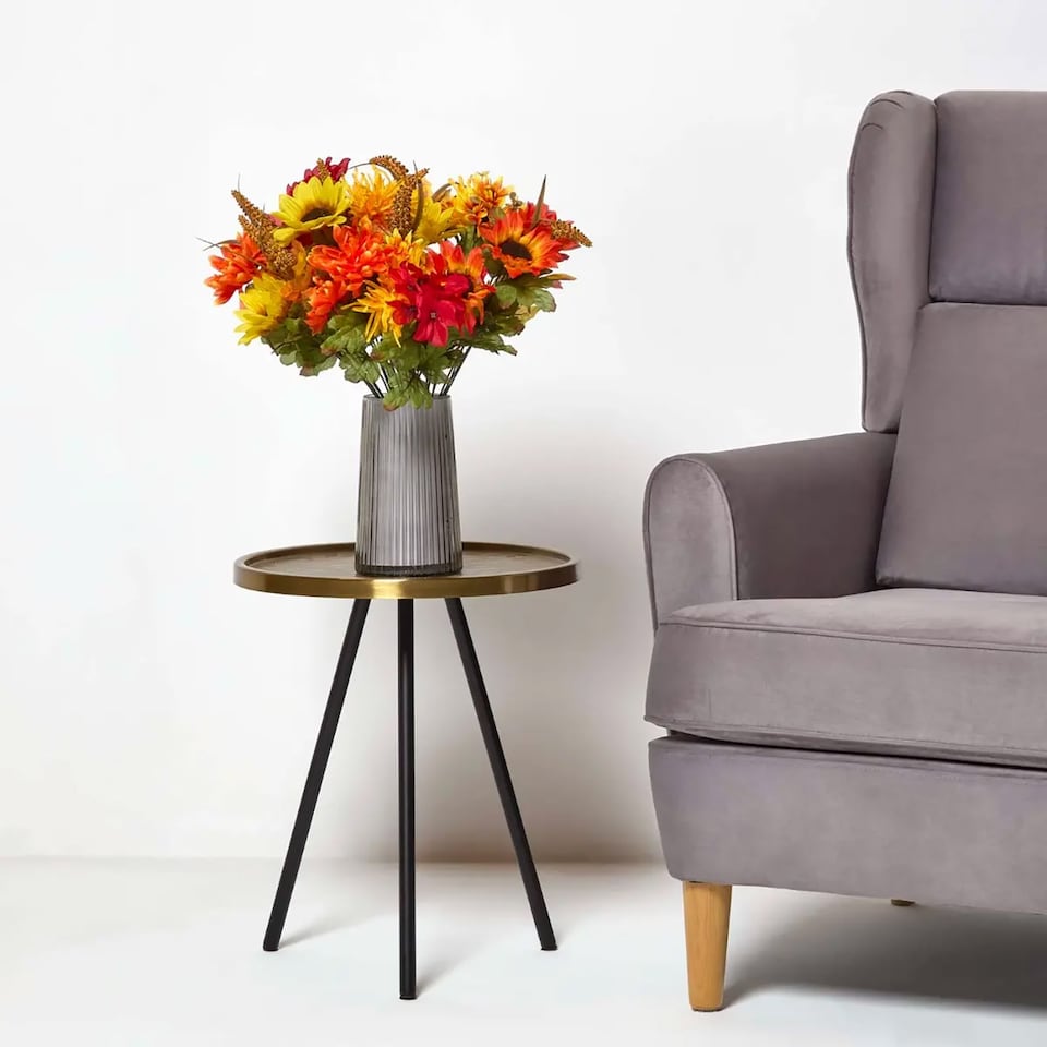image 1 of Homescapes Artificial Foxtail Autumn Flower Bouquet, Set of 2
