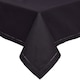 image 1 of Homescapes Black Cotton Tablecloth - 137 x 178 cm | Black | 137cm x 178cm (54" x 70")