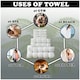 image 5 of VELVETIO 8 Piece Towel Bale Set Boston Shiny Stripe Pattern - 100% Cotton, 450 GSM Orange | Peach
