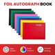 image 2 of 100 Pages Blue Autograph Book - School Leavers Signature, End of Term Memory Book | Blue | Blue