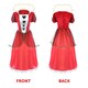 image 5 of Queen of Hearts Costume - Long Red & Black Dress Red | M