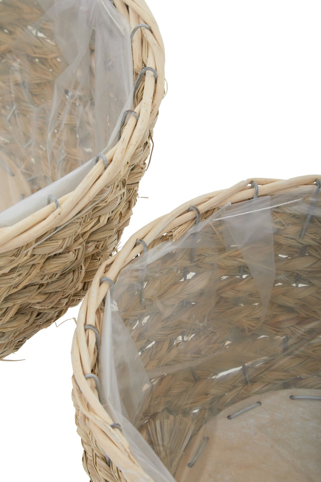 image 1 of Lentigo Set Of Two Natural Planters | Cream