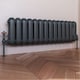image 2 of Derry Traditional - Anthracite Thermostatic Radiator Valve & Lockshield Angled 15mm