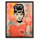 image 1 of Audrey Icon Floral Fun Pastel Colourful Black Framed Wall Art Print A4