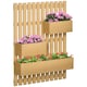 image 9 of Outsunny Wooden Garden Planters with Trellis Wall-mounted Raised Garden Bed