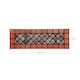 image 3 of Nicoman Rubber Elegant Red Tile Narrow Doormat - 75x25cm Pack of 2 | Red | Set of 2